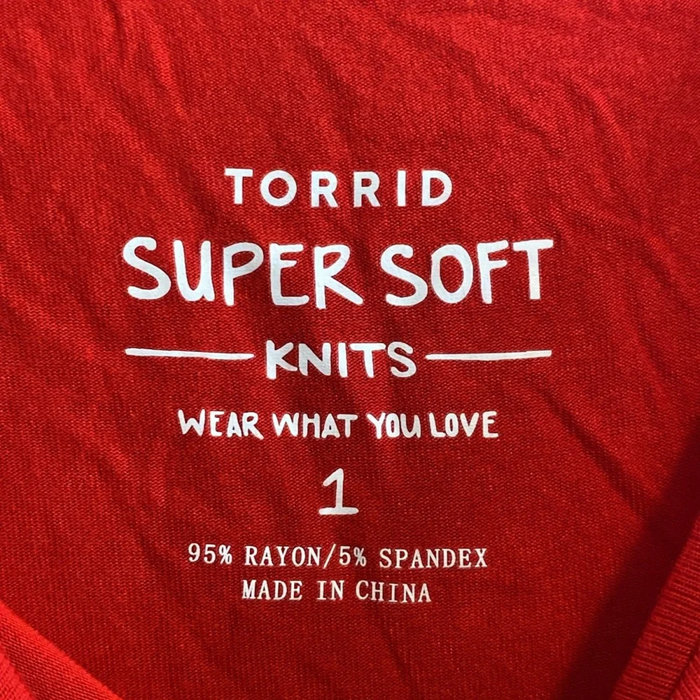 Torrid Super Soft High Neck Tank, Red, 1x - Picture 8 of 11